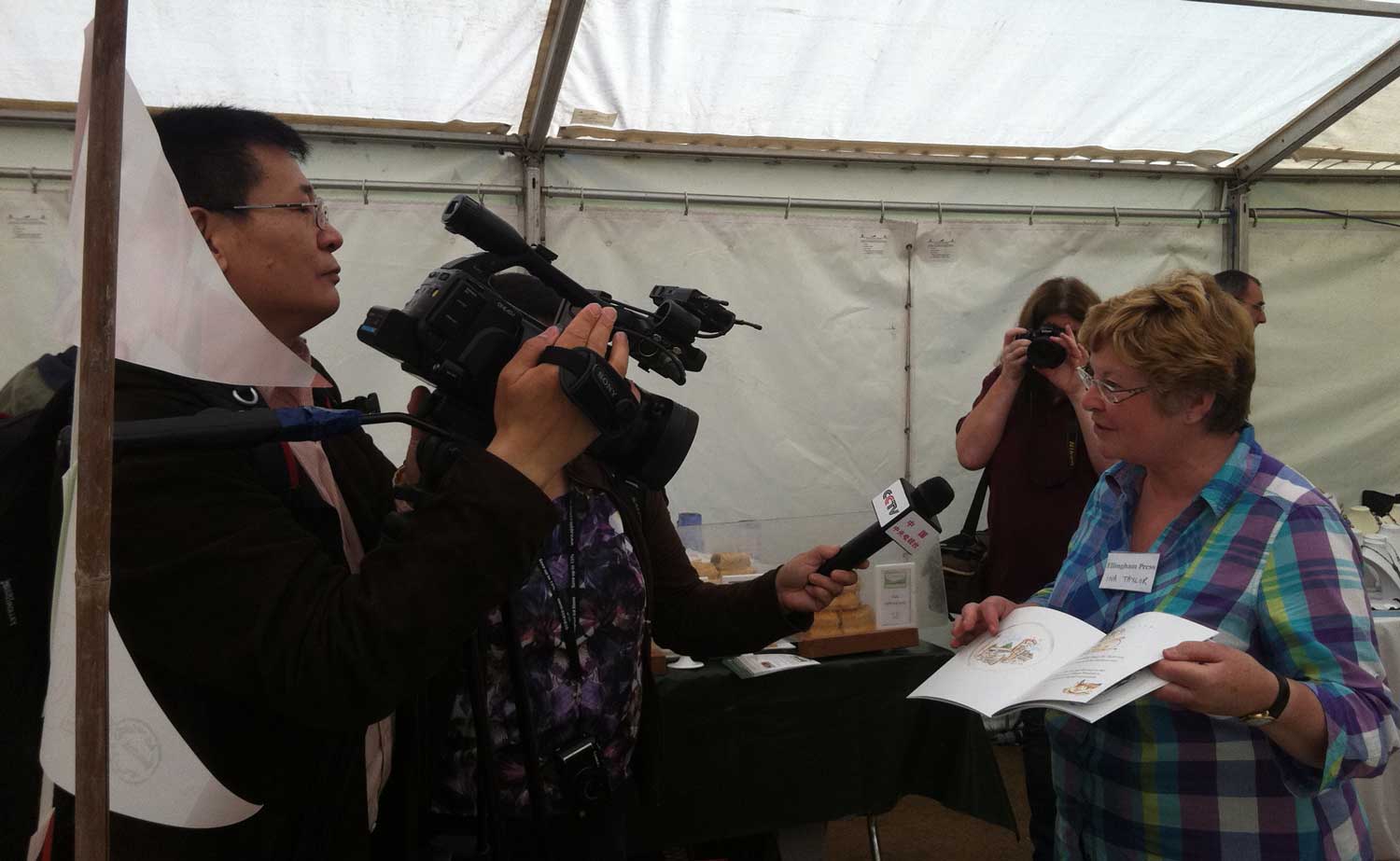 Ina Taylor of Ellingham Press interviewed for Chinese TV